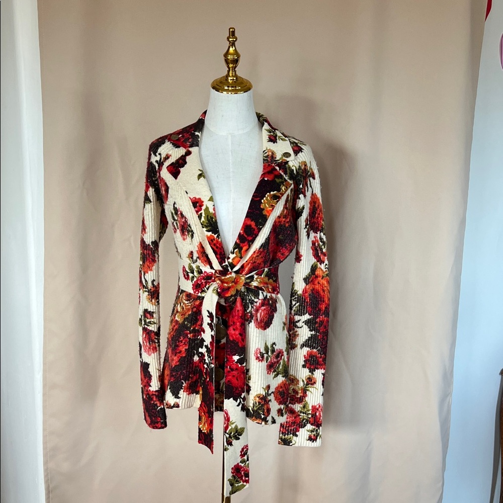 Anthropologie Miss Rosie sweater with Tie Belt